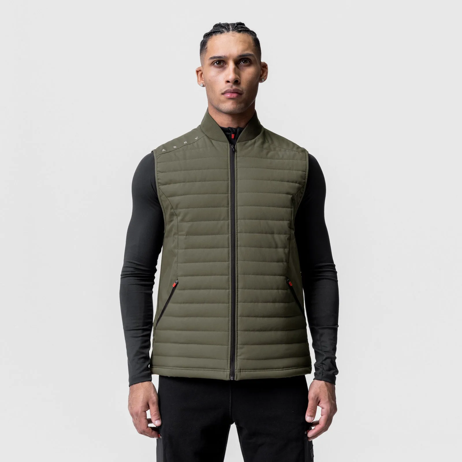 0720. Waterproof Insulated Run Vest  - Olive