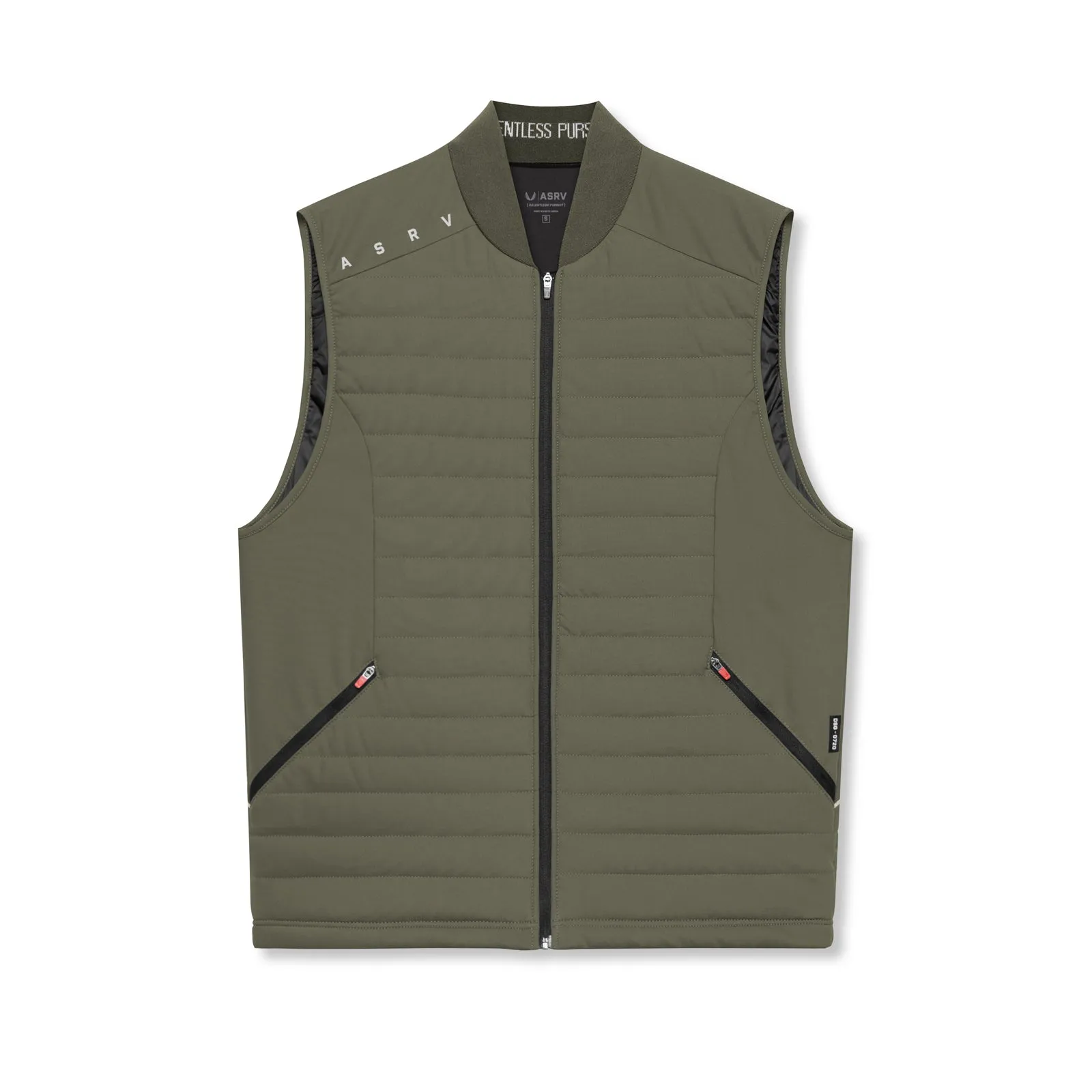 0720. Waterproof Insulated Run Vest  - Olive