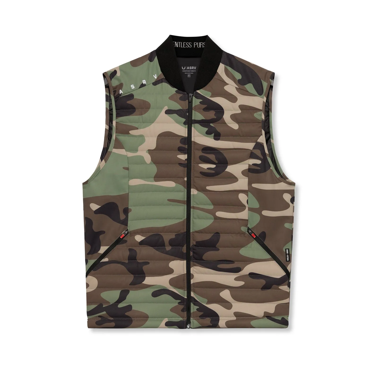 0720. Waterproof Insulated Run Vest  - Woodland Camo