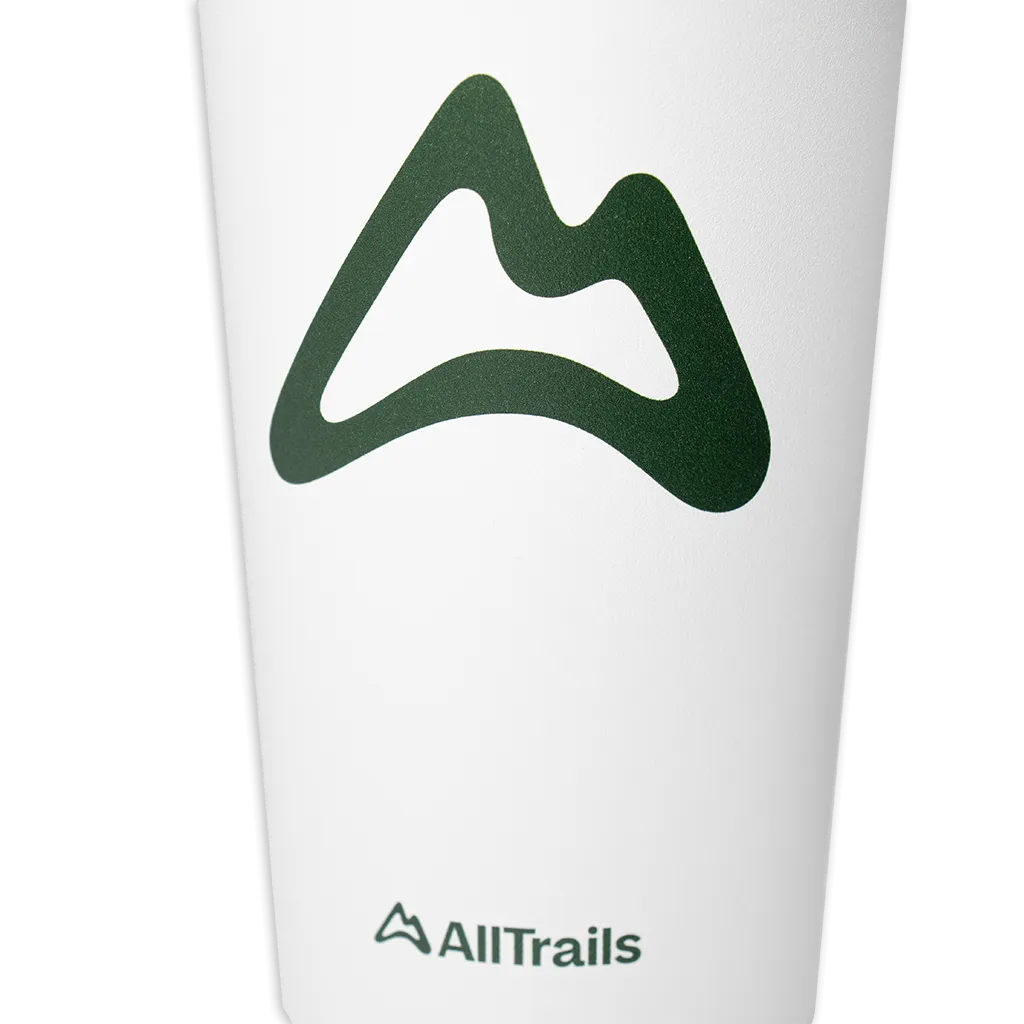 AllTrails × Hydro Flask 20 oz. Tumbler - White