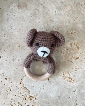 Baby Rattle Bear Choc