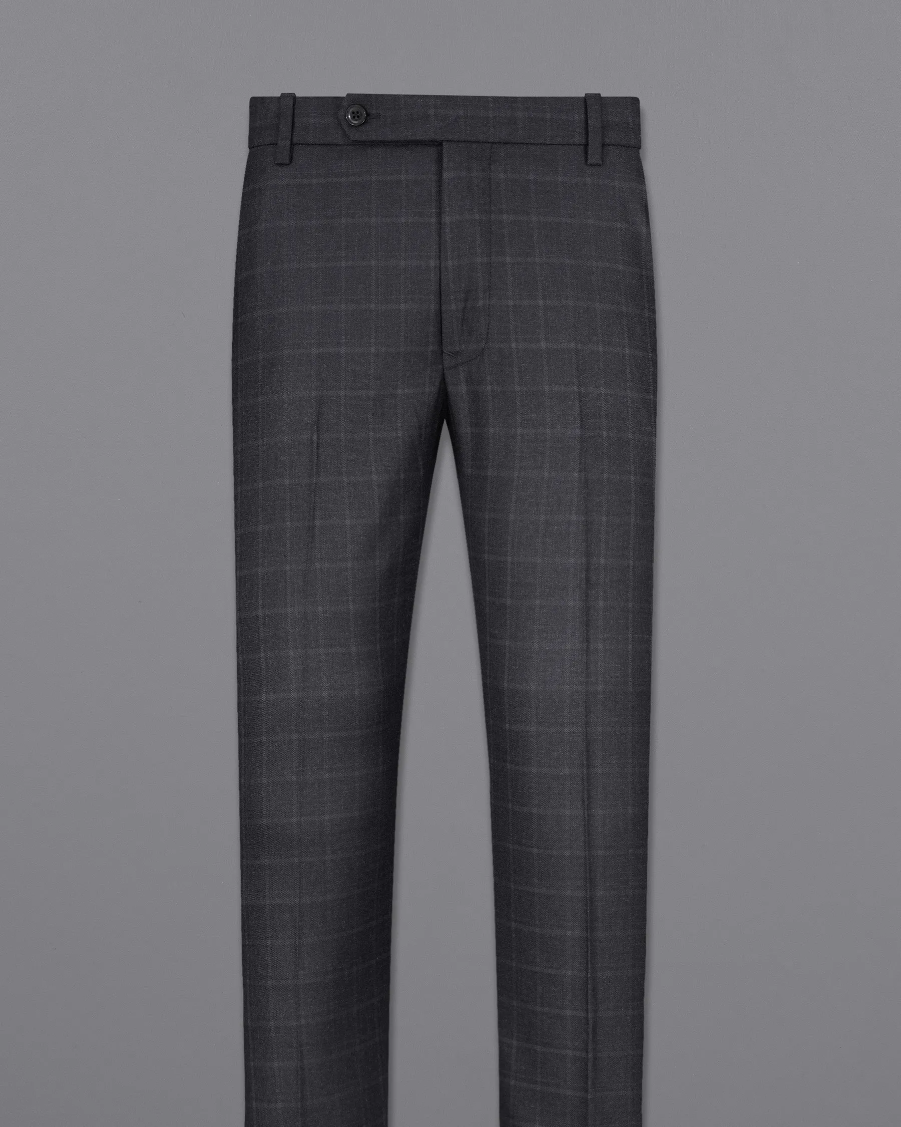 Bastille Light Black Windowpane Pant