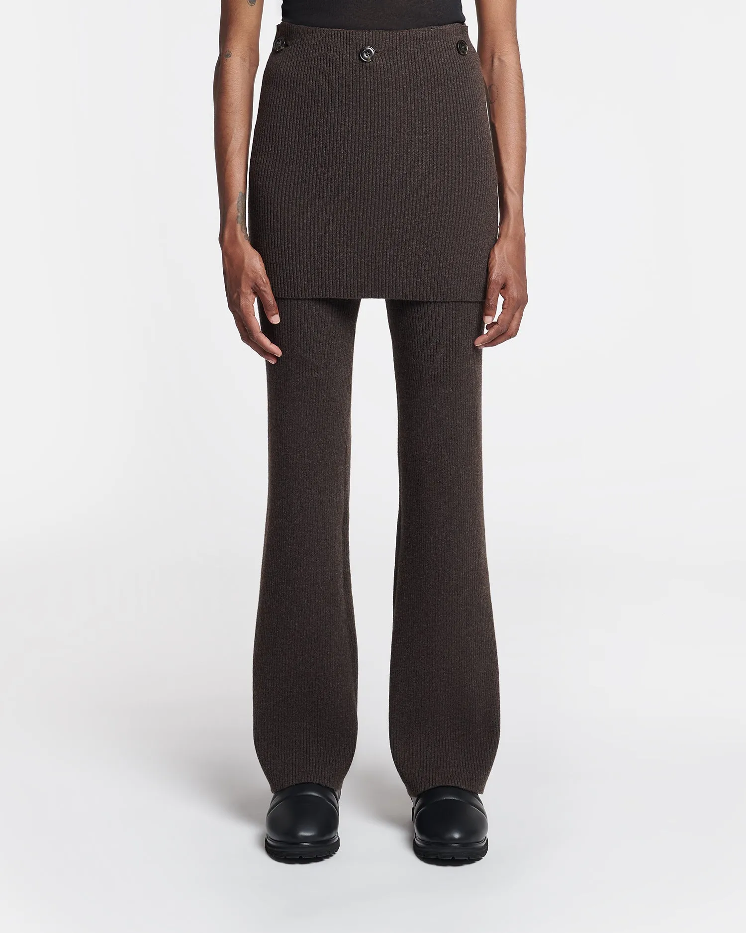 Basy - Compact Merino Wool Pants - Coffee