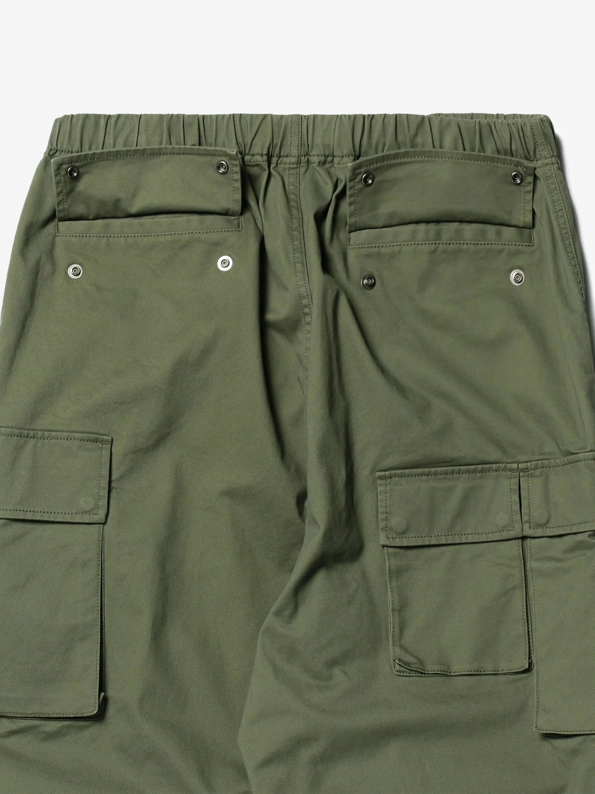 Beams Multi Pockets Balloon Cargo Trousers - Olive