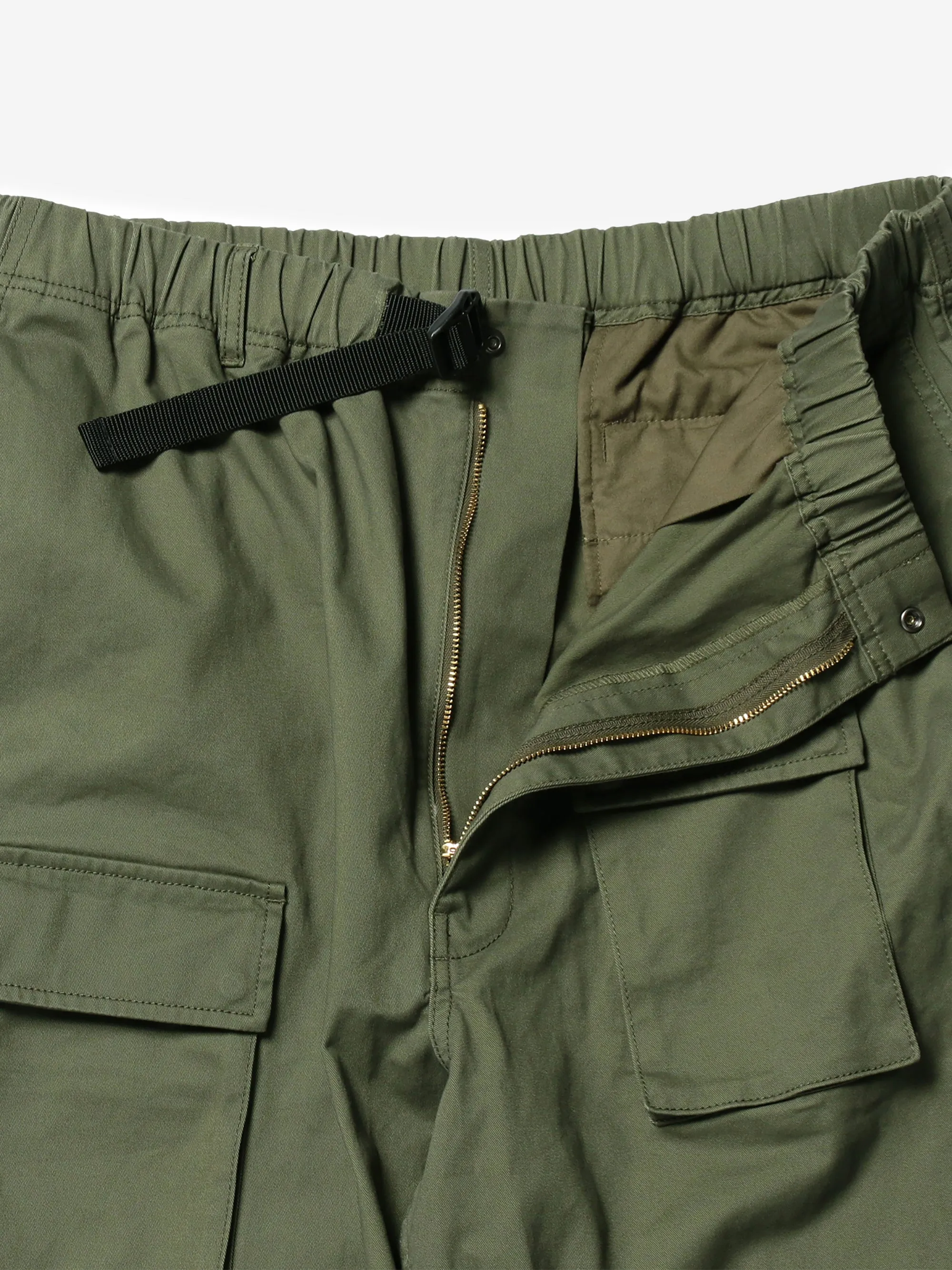 Beams Multi Pockets Balloon Cargo Trousers - Olive