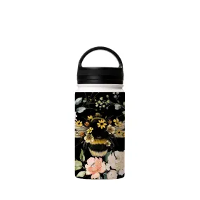 Bee I Black Insulated Stainless Steel Water Bottle