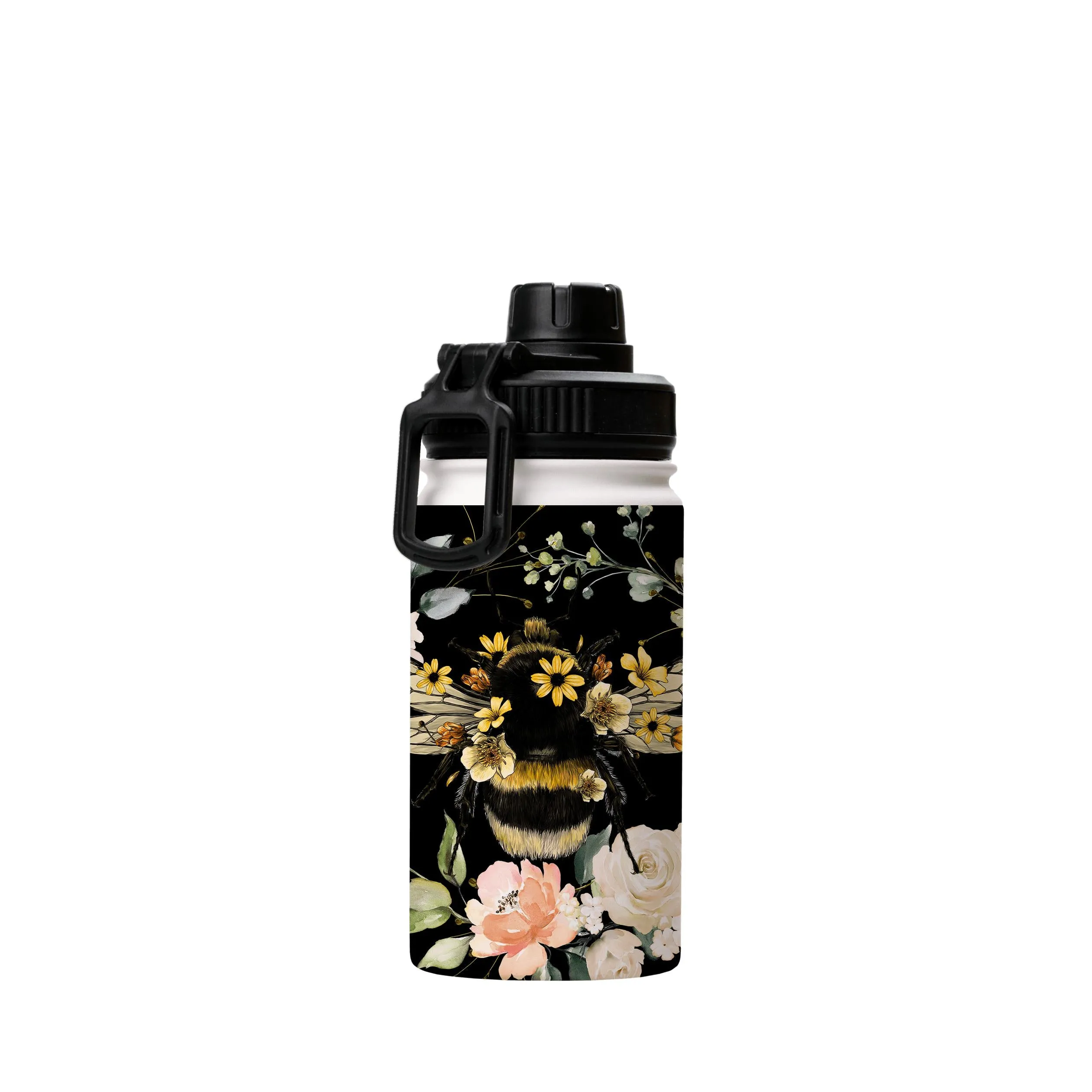 Bee I Black Insulated Stainless Steel Water Bottle