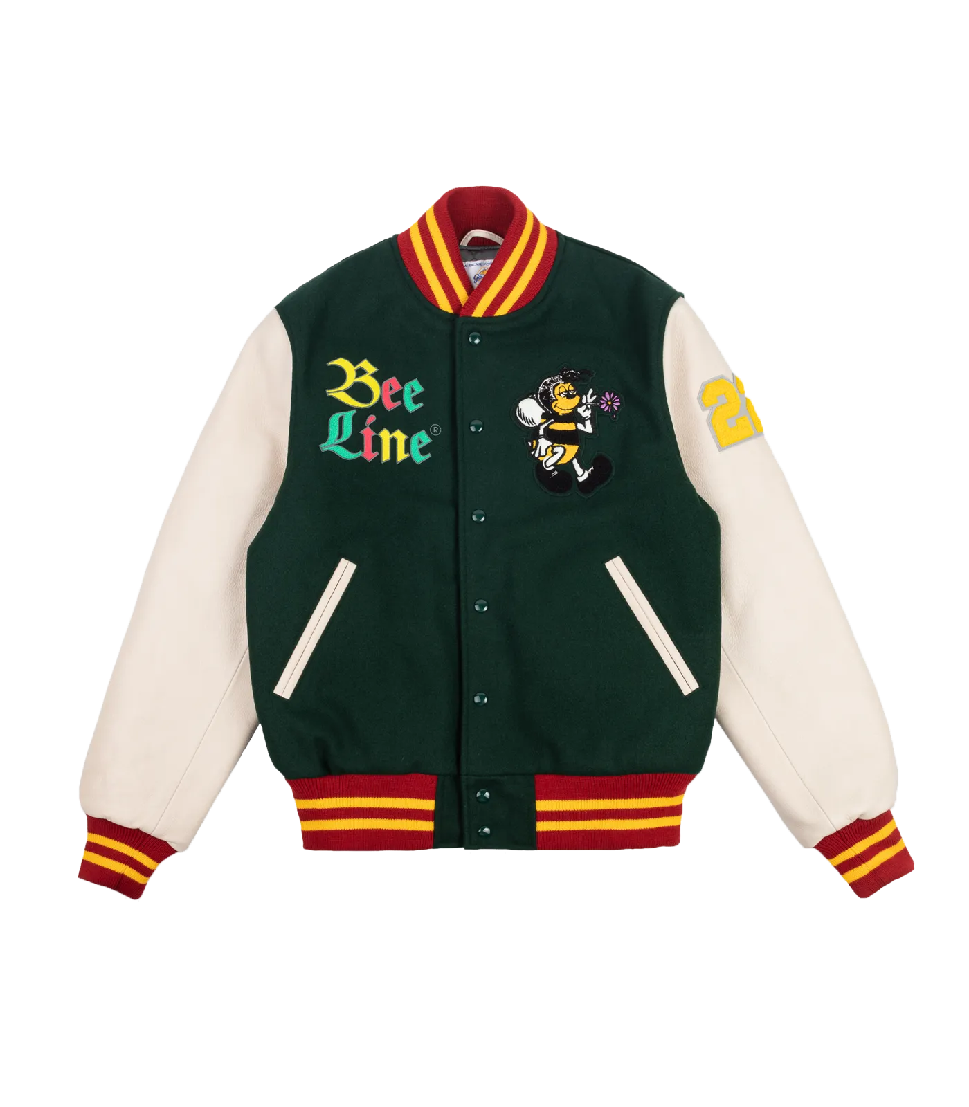 BEE LINE VARSITY JACKET - GREEN