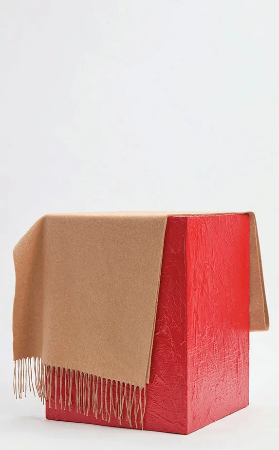 Blaine Scarf in Camel Silk Cashmere