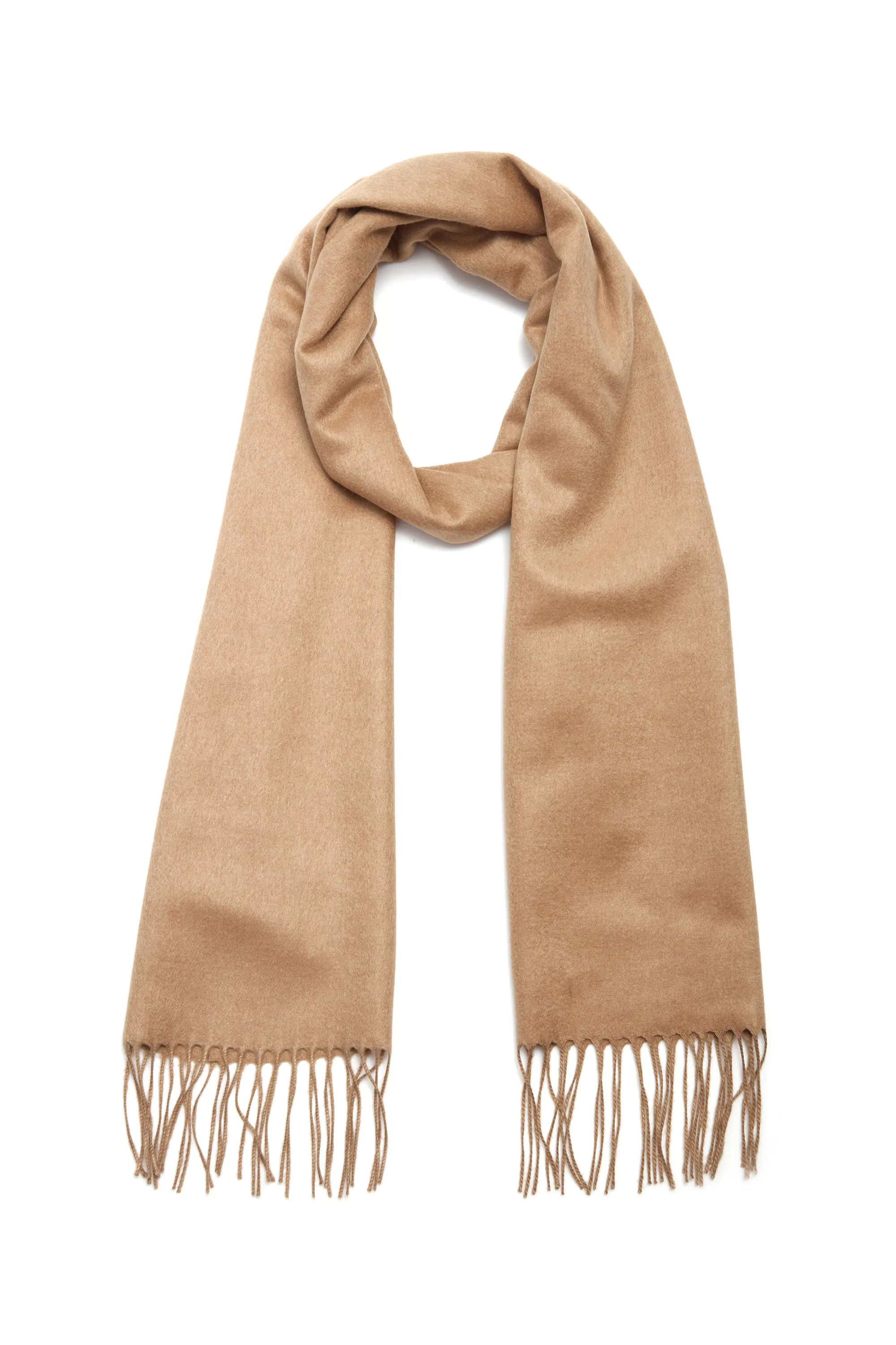 Blaine Scarf in Camel Silk Cashmere