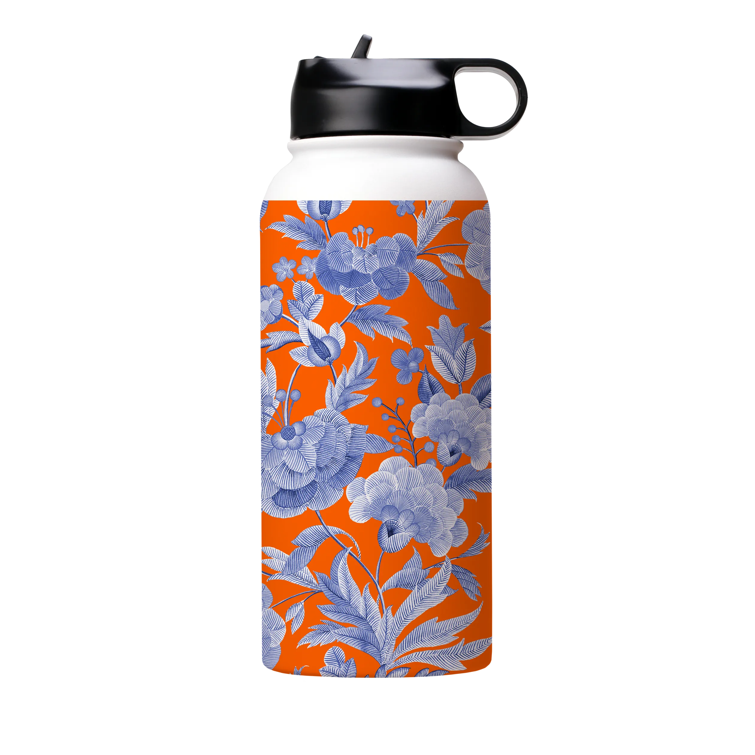 Blue Tapestry Orange Insulated Stainless Steel Water Bottle