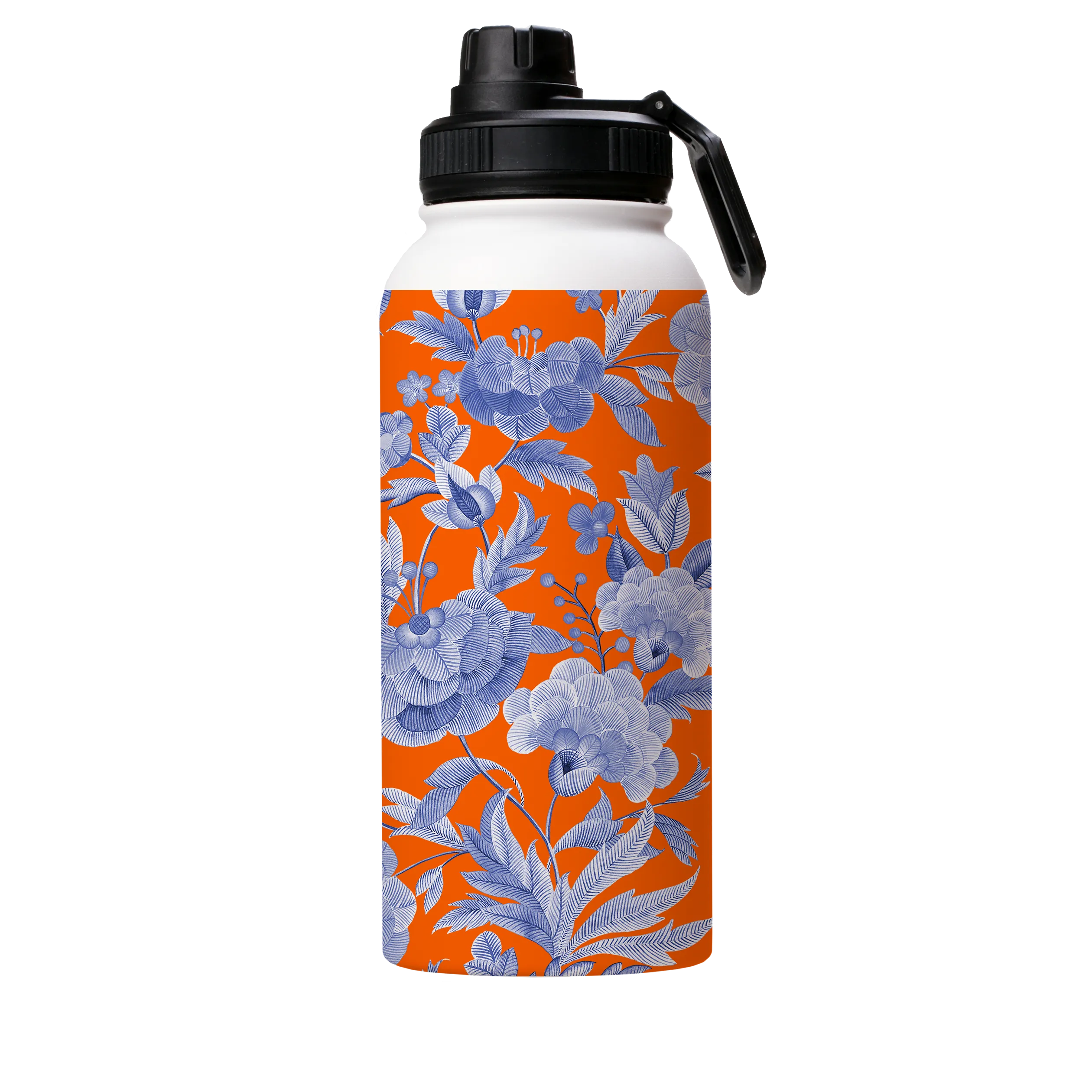 Blue Tapestry Orange Insulated Stainless Steel Water Bottle