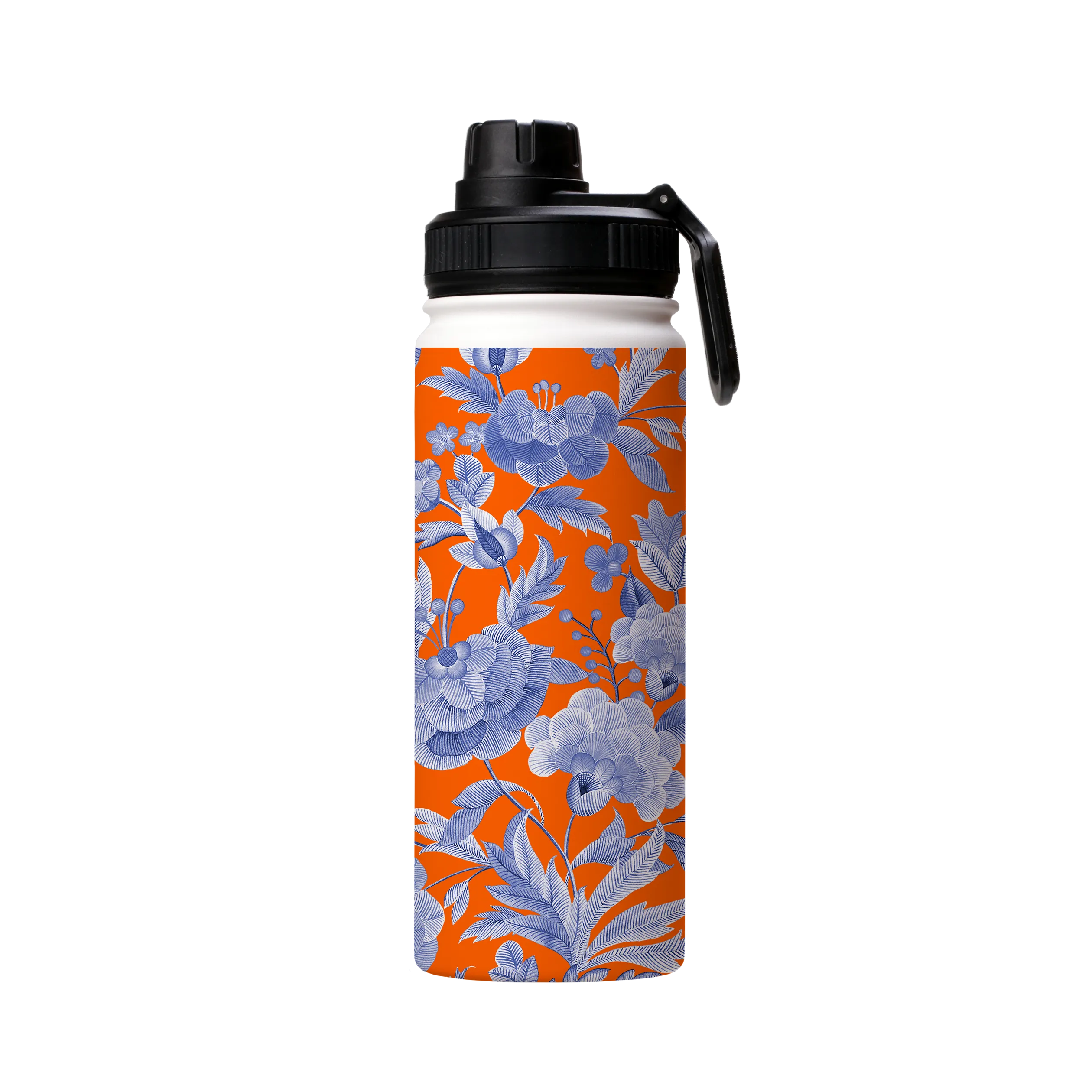 Blue Tapestry Orange Insulated Stainless Steel Water Bottle