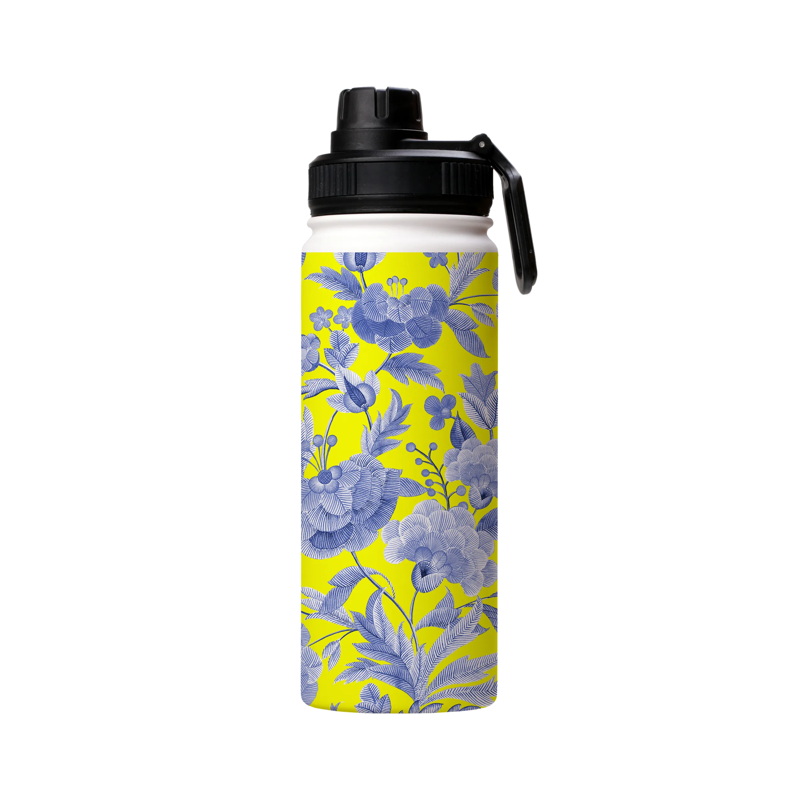 Blue Tapestry Yellow Insulated Stainless Steel Water Bottle