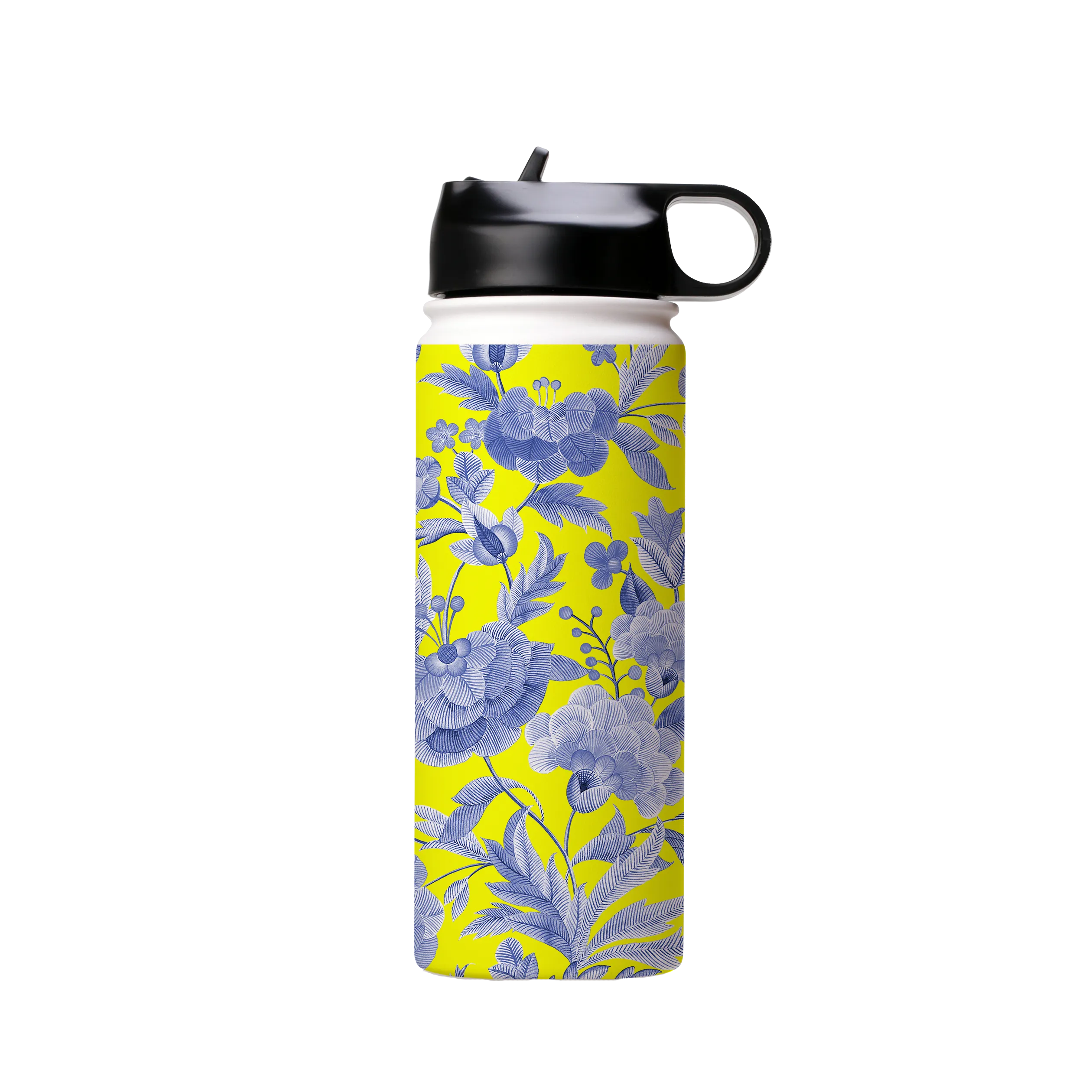 Blue Tapestry Yellow Insulated Stainless Steel Water Bottle