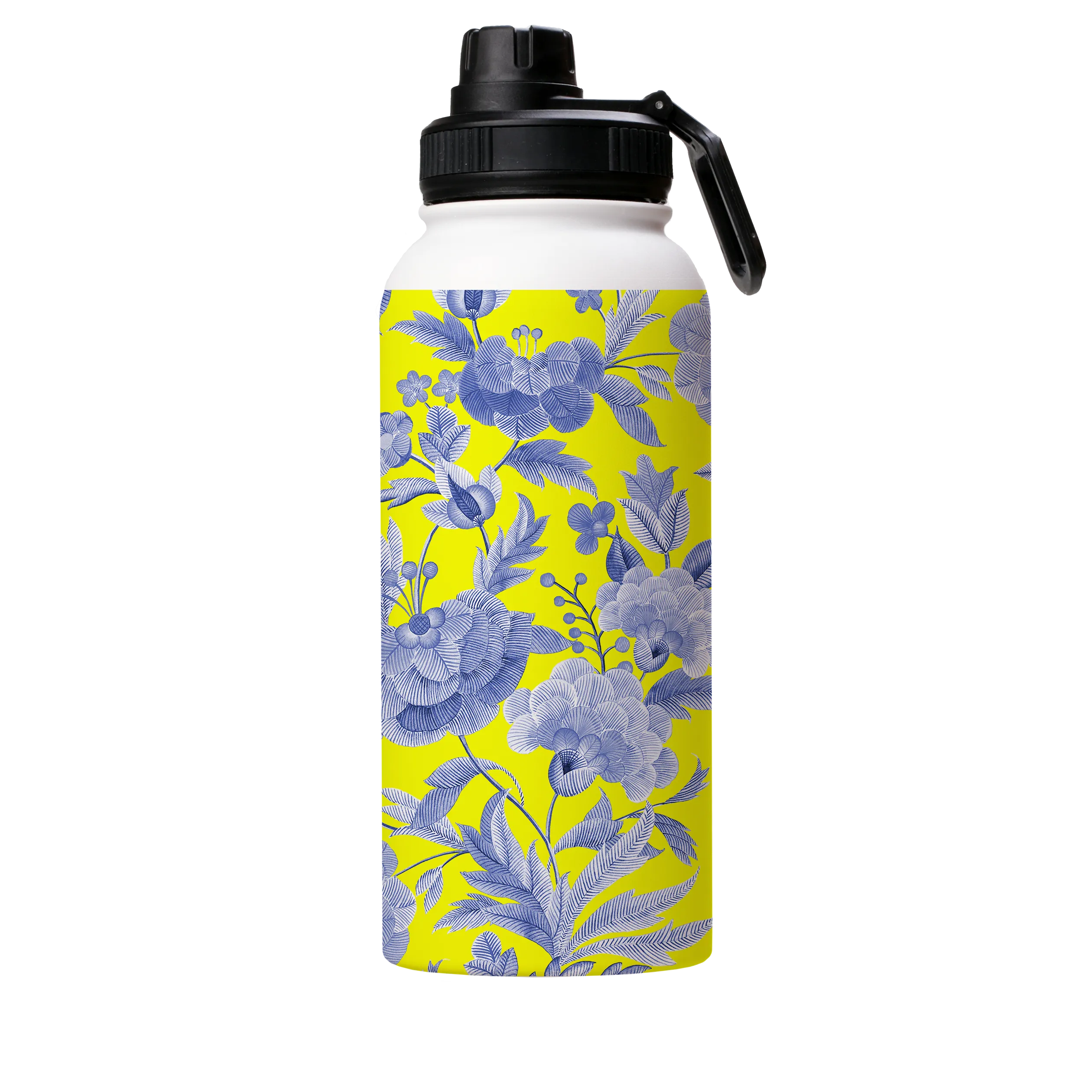 Blue Tapestry Yellow Insulated Stainless Steel Water Bottle