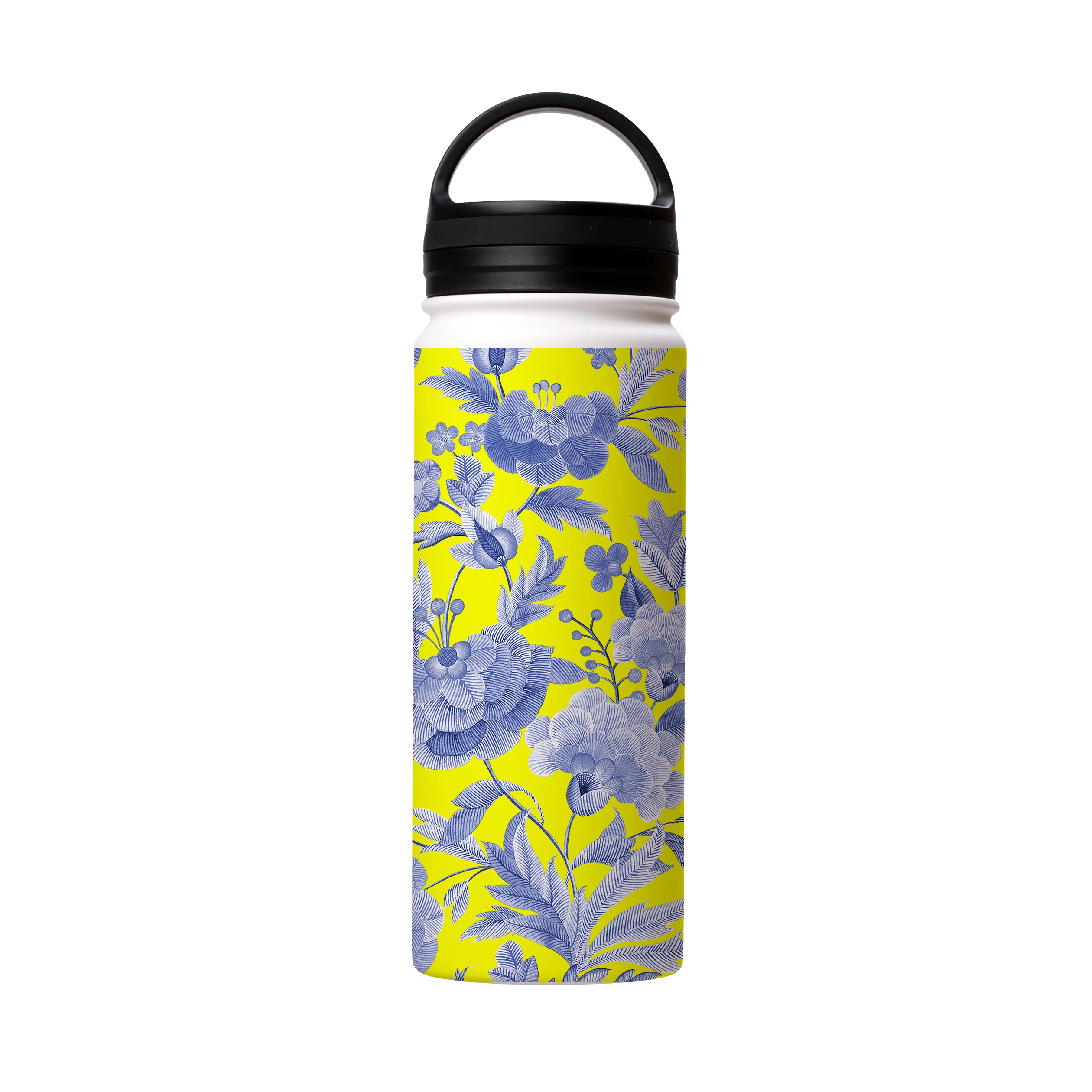 Blue Tapestry Yellow Insulated Stainless Steel Water Bottle