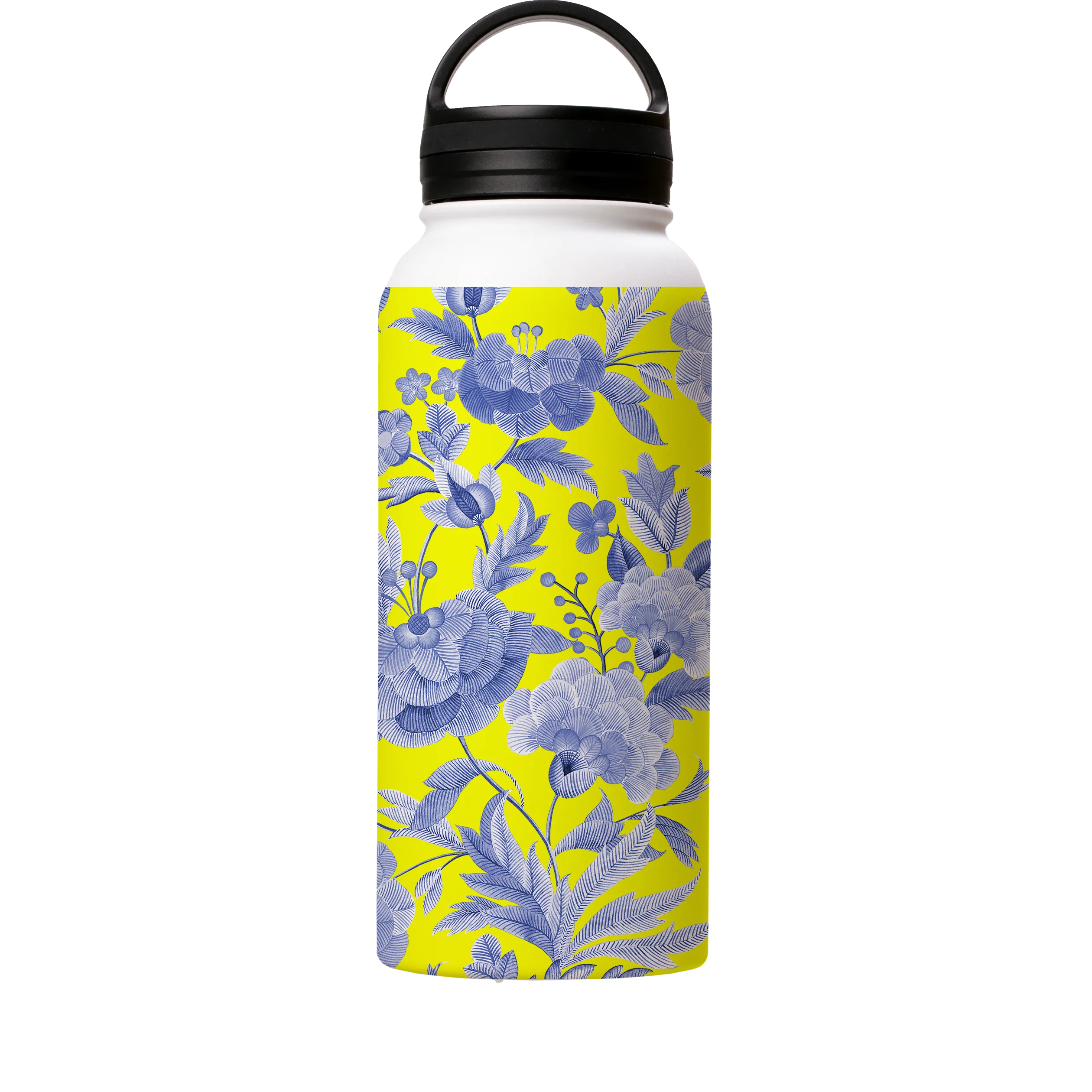 Blue Tapestry Yellow Insulated Stainless Steel Water Bottle