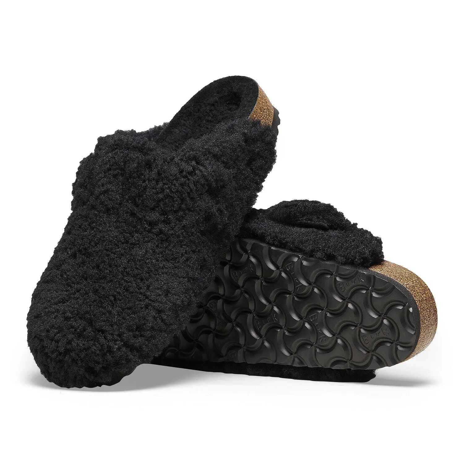 Boston Big Buckle Teddy Shearling Black