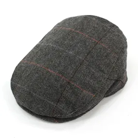 British Bag Co. Herringbone Check Flat Cap