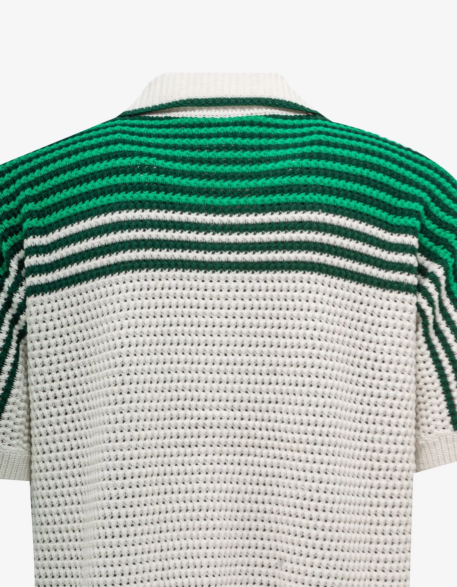 Casablanca White & Green Tennis Crochet Shirt