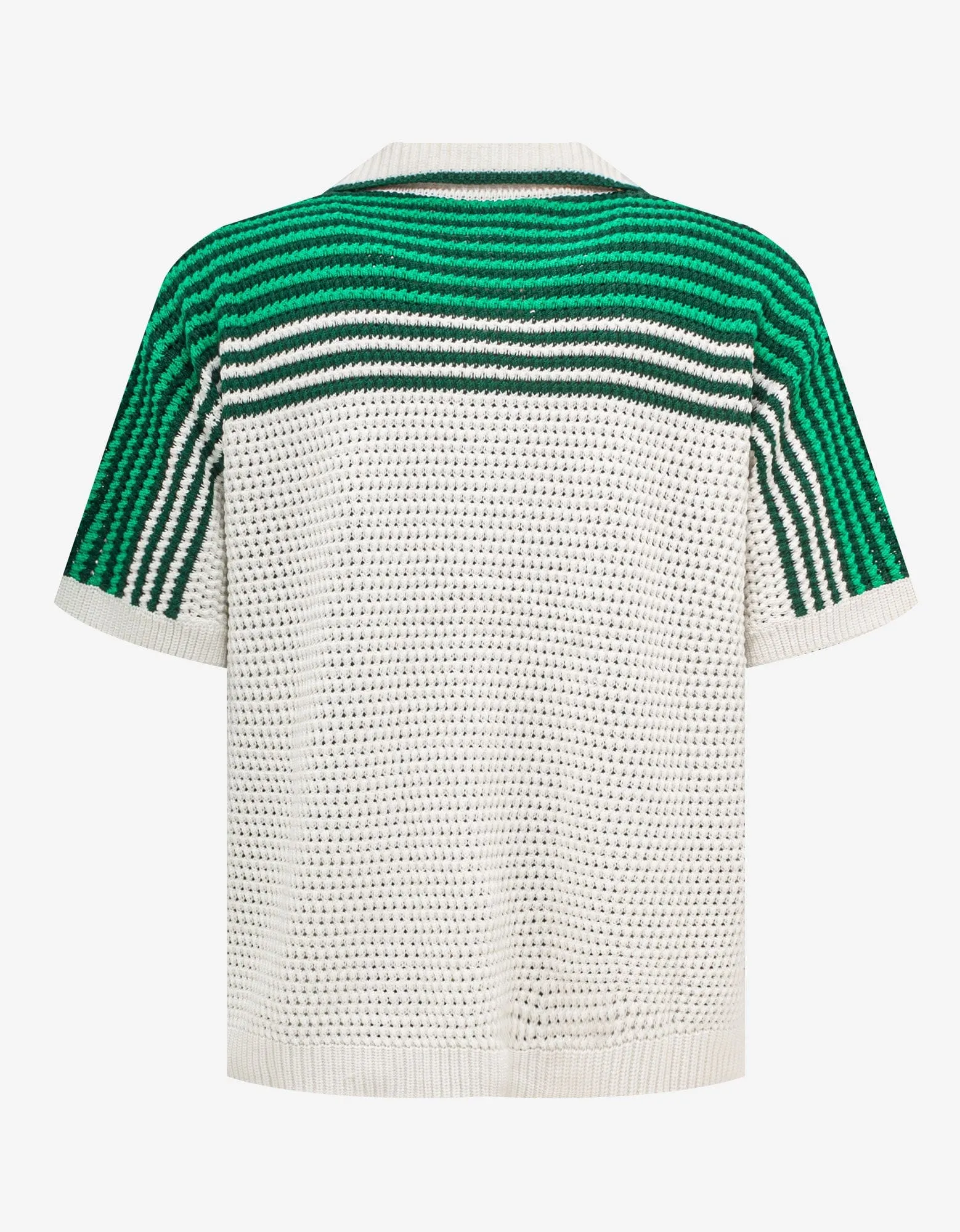 Casablanca White & Green Tennis Crochet Shirt