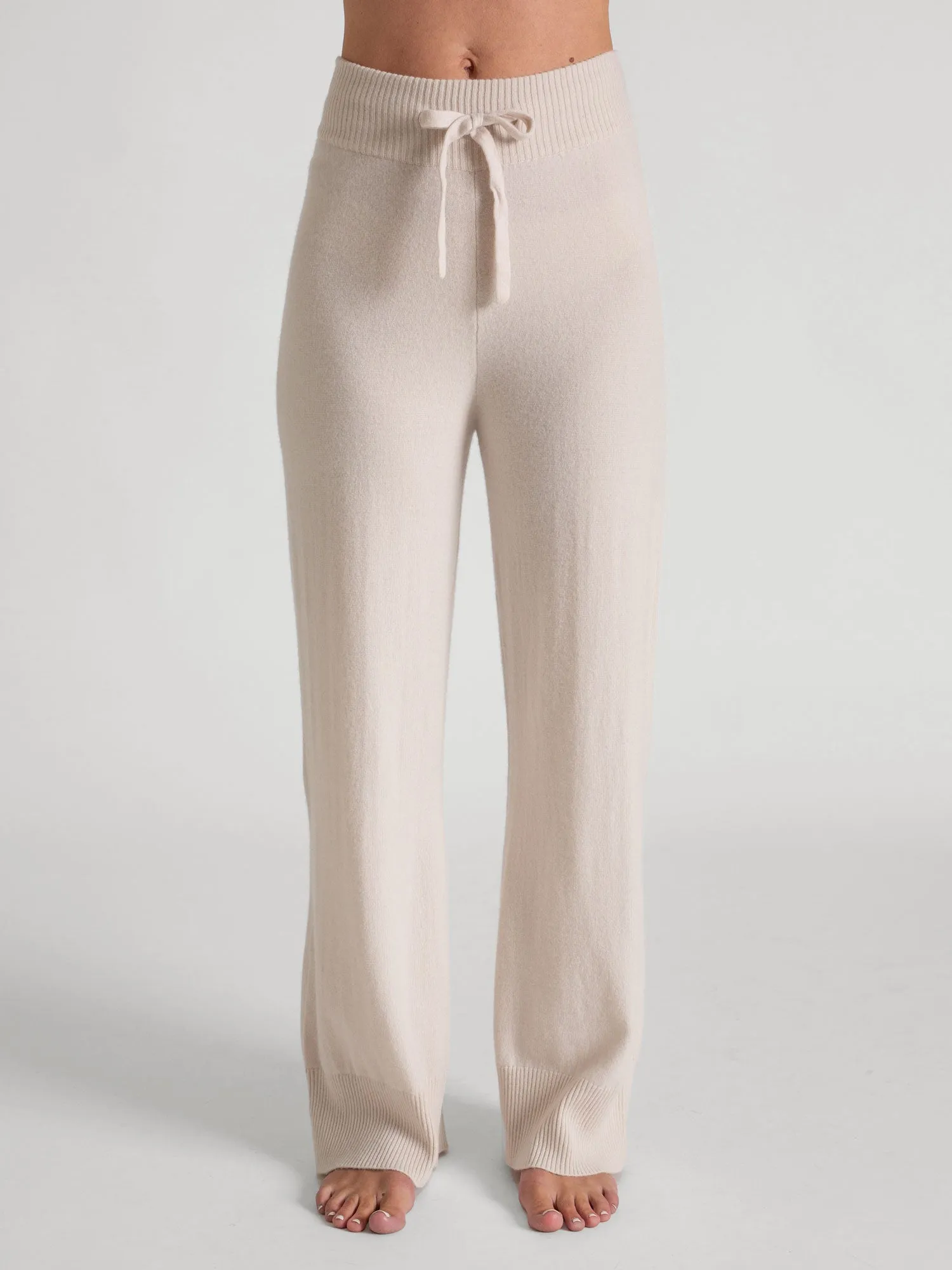 Cashmere pants "Lux pants" - pearl