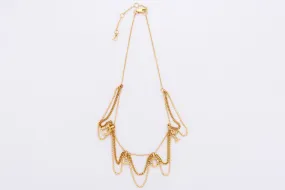 Christian Dior Gold Necklace D.I.O.R Dangling Pendant