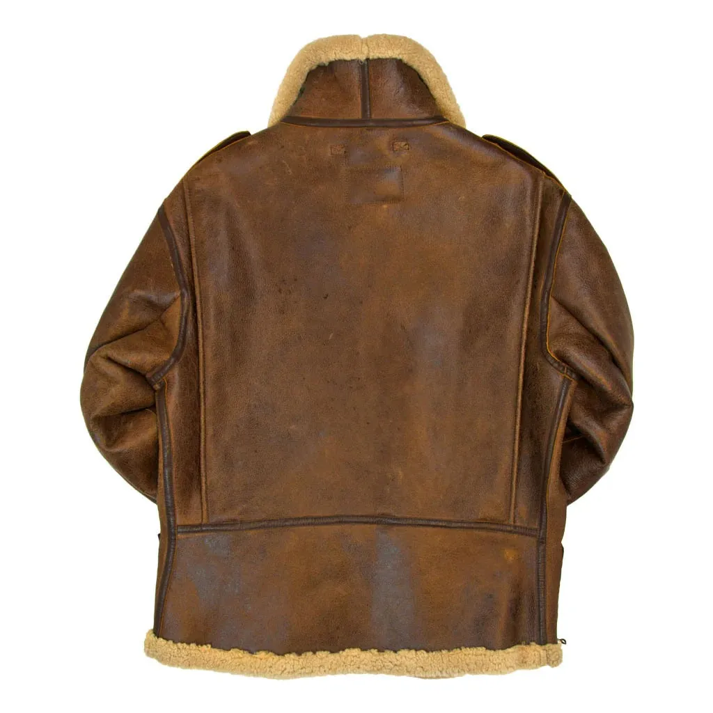 Cockpit USA Mens B-6 Shearling Bomber Jacket