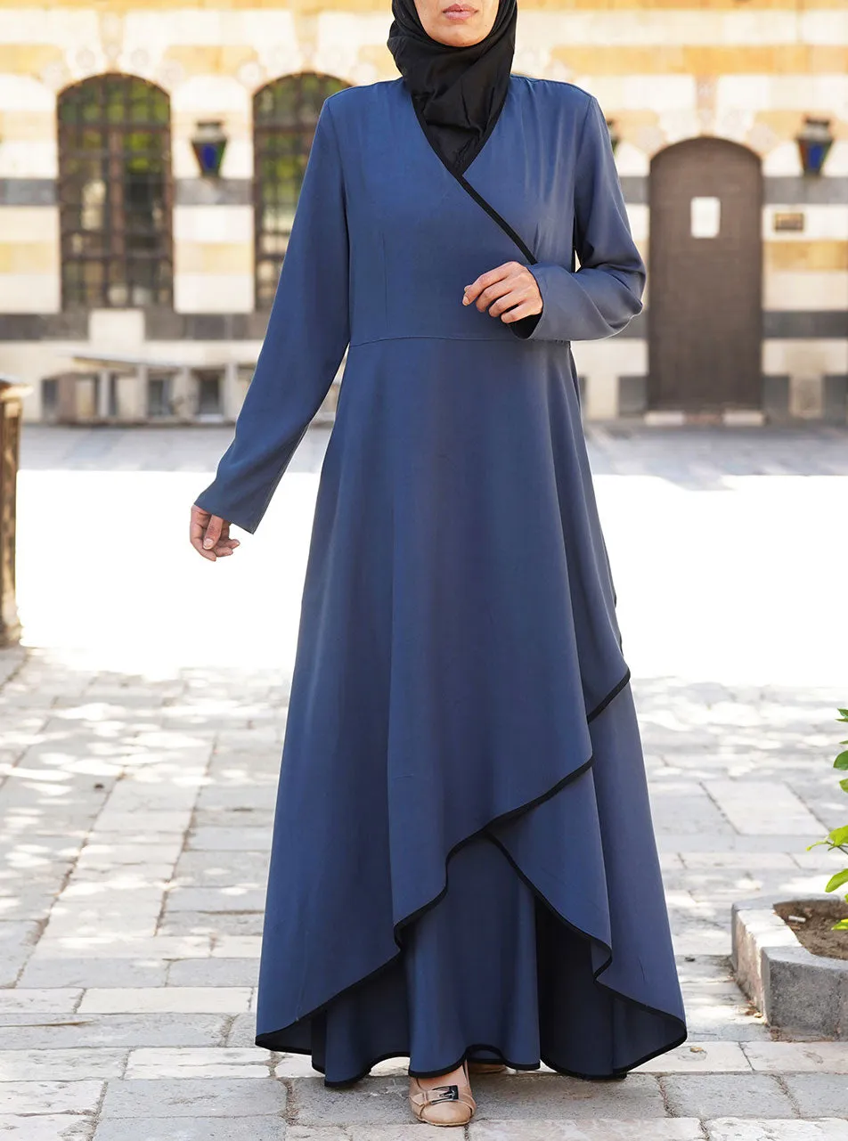 Crossover Layered Abaya