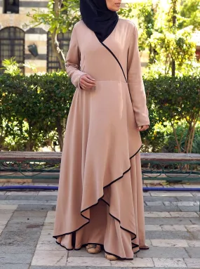 Crossover Layered Abaya