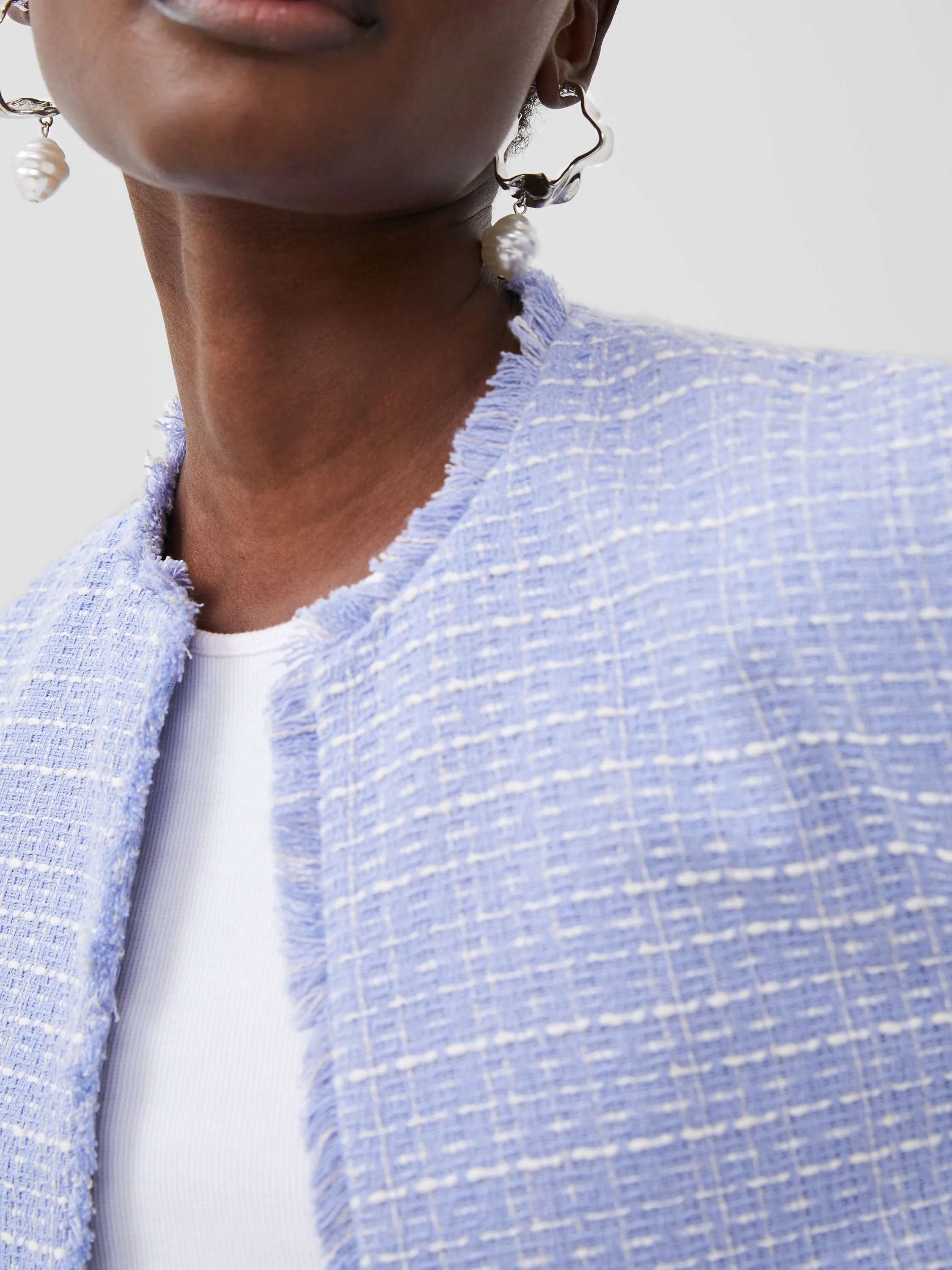 Effie Boucle Collarless Blazer