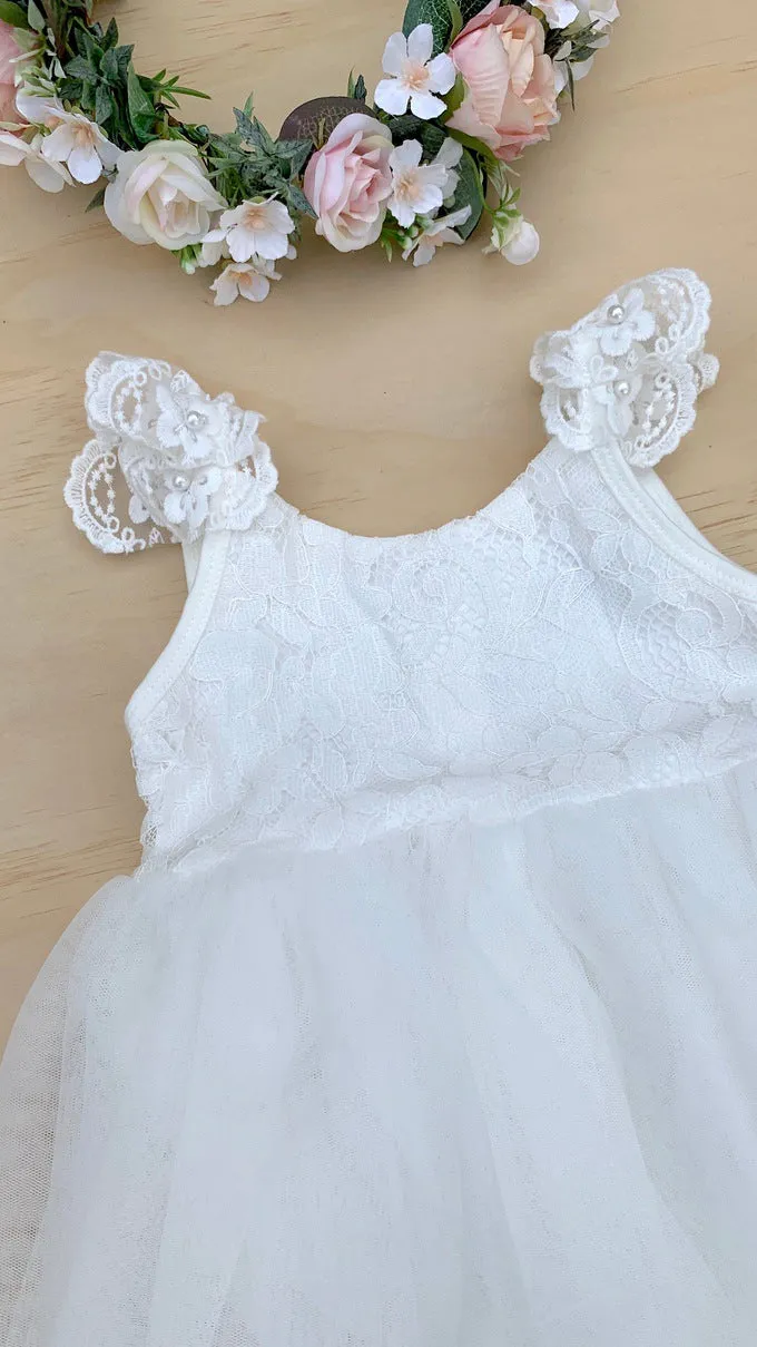 Enchanted Angel Girls White Tutu Dress