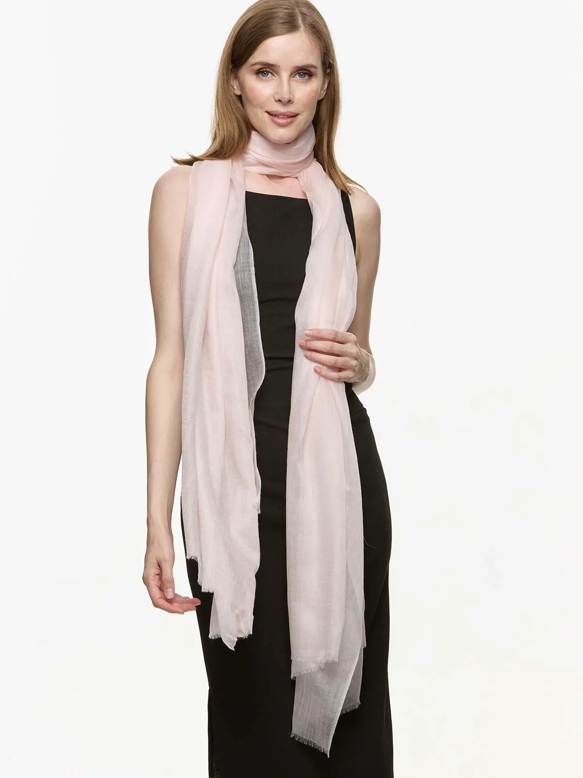 Featherlight Blush Cashmere Scarf