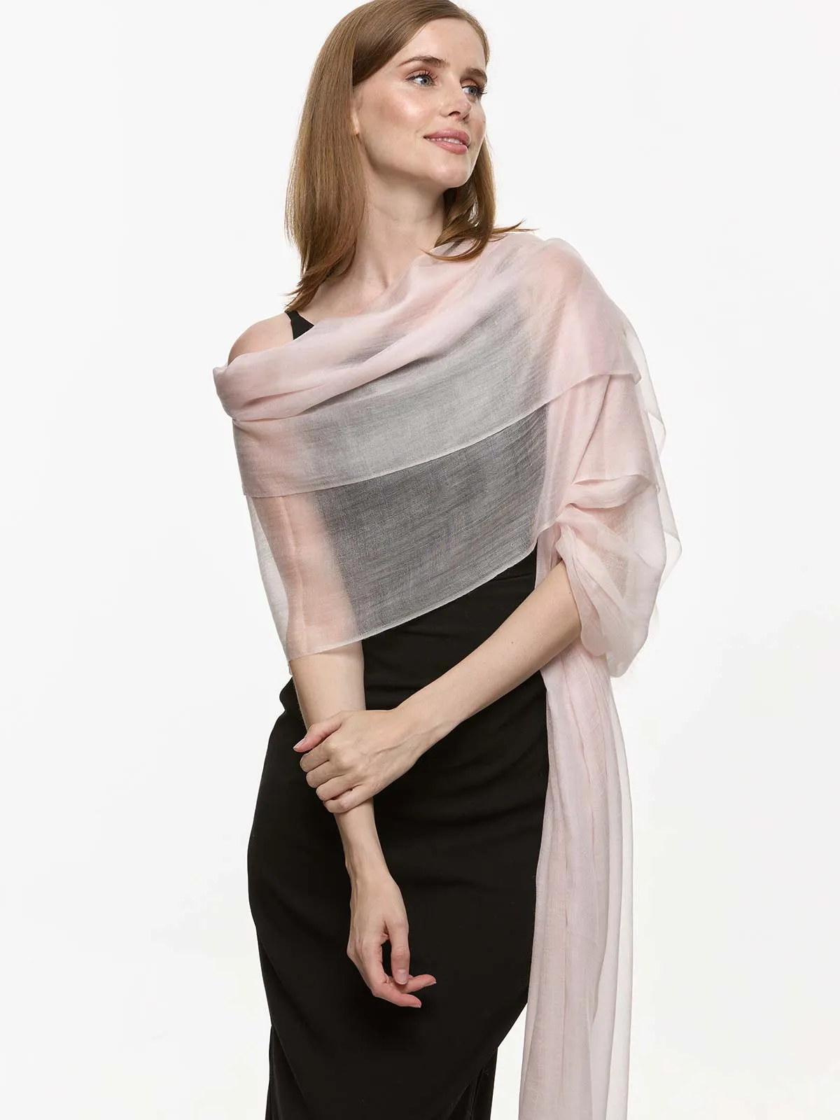 Featherlight Blush Cashmere Scarf