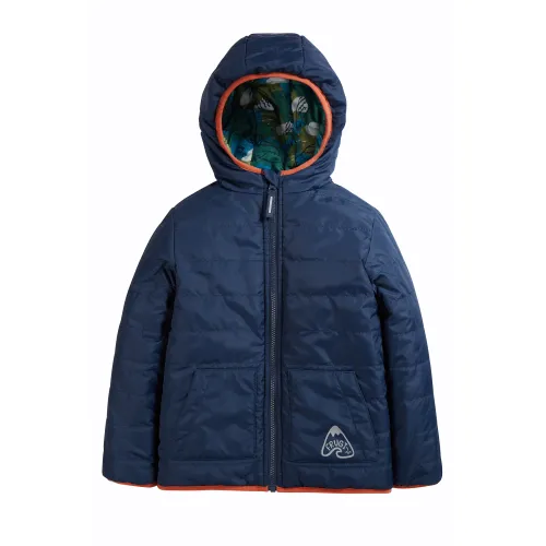 Frugi Reversible Toasty Trail Jacket - Birds of Prey/Indigo