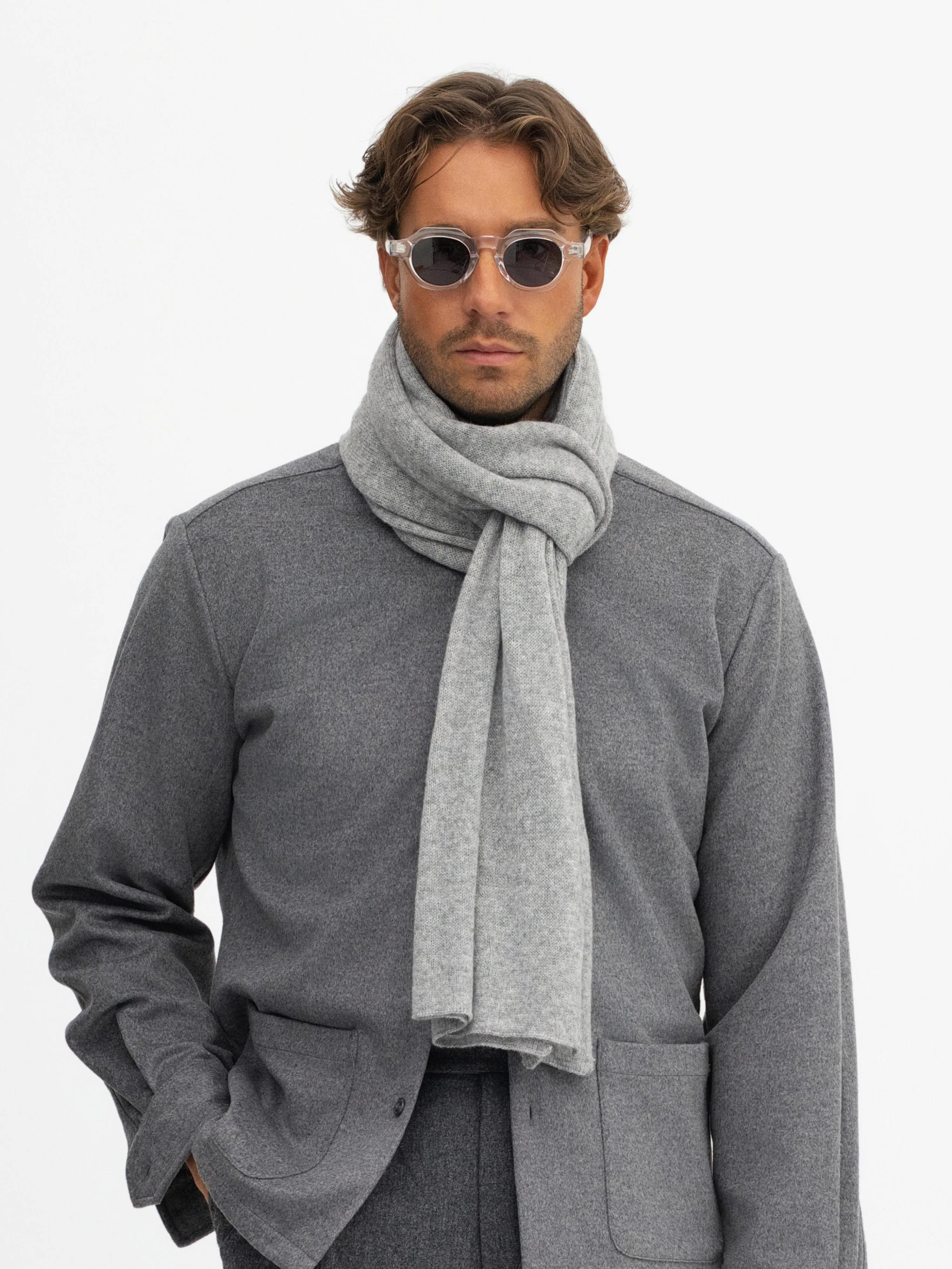 Grey Cashmere Scarf