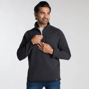 Heather Black Quarter-Zip Fleece