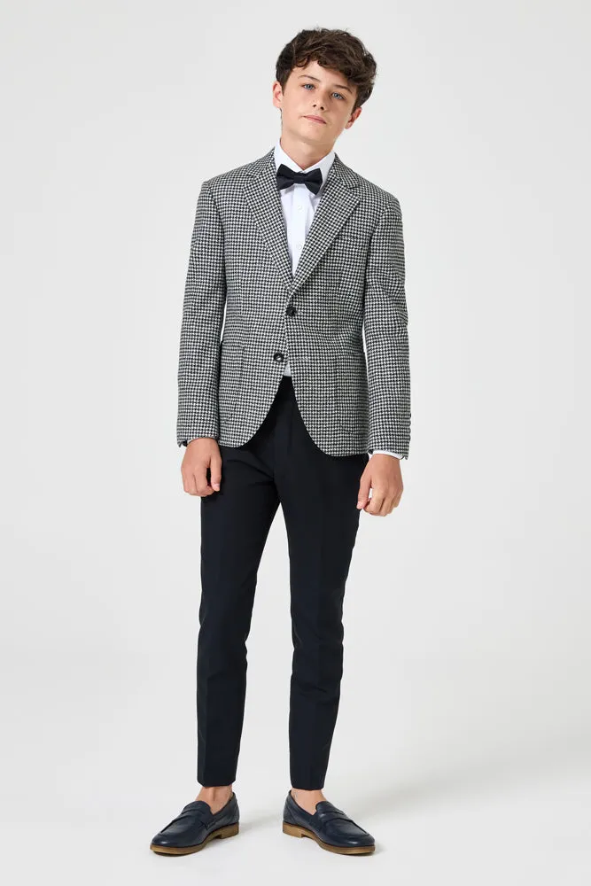 Hendrix Blazer - Black & White Houndstooth Wool