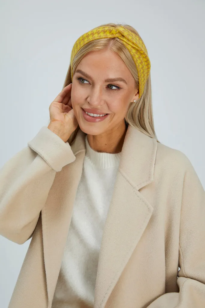 Houndstooth Cashmere Headband