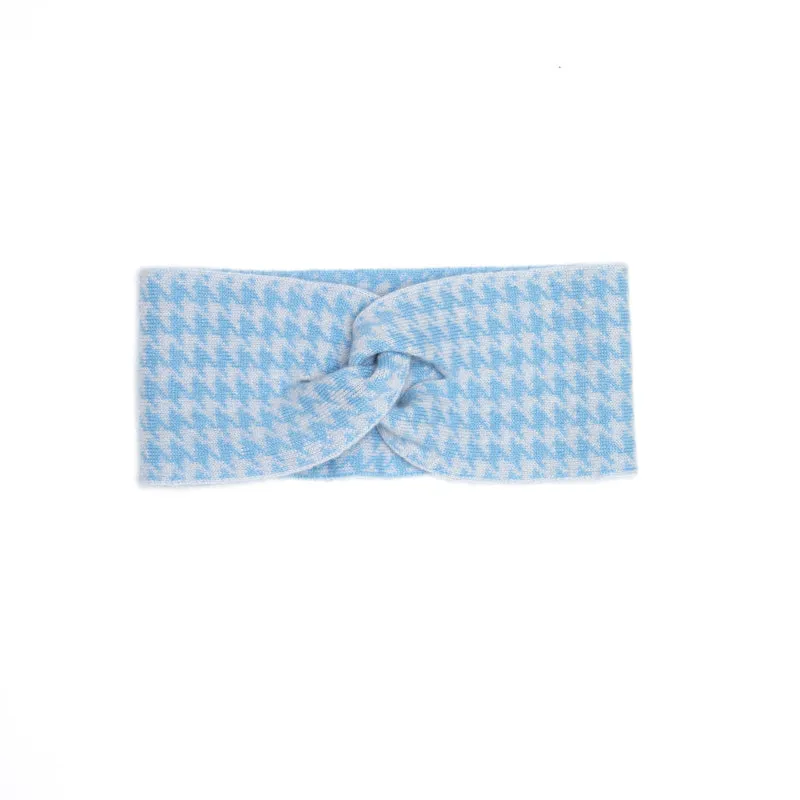 Houndstooth Cashmere Headband