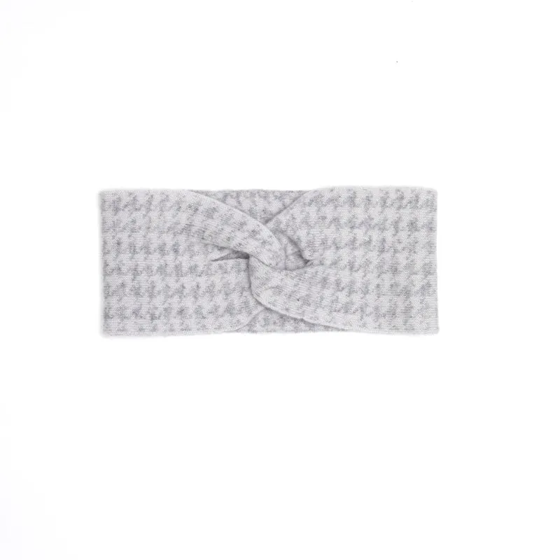 Houndstooth Cashmere Headband