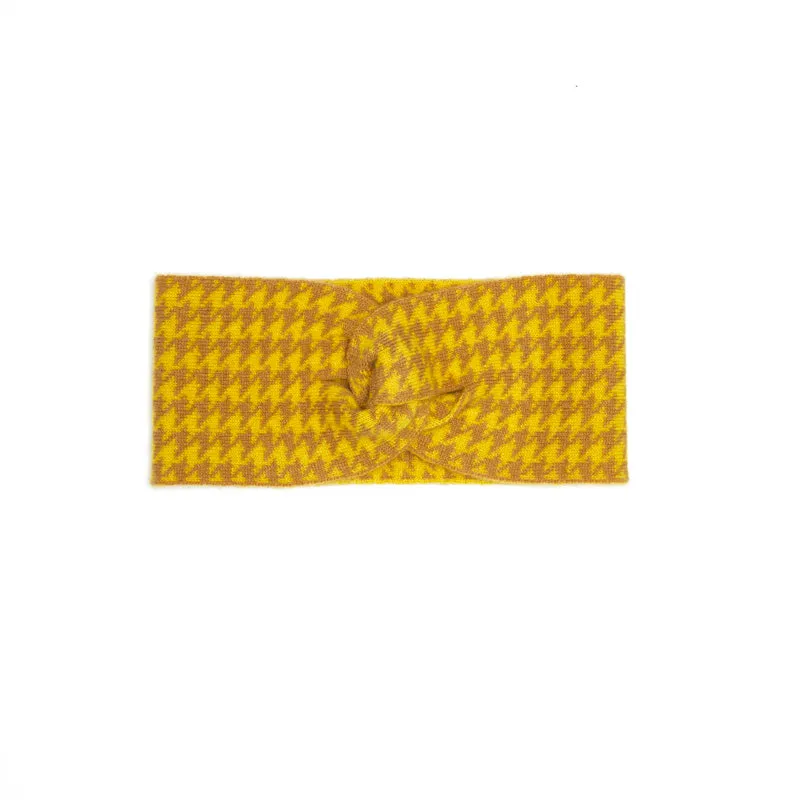 Houndstooth Cashmere Headband