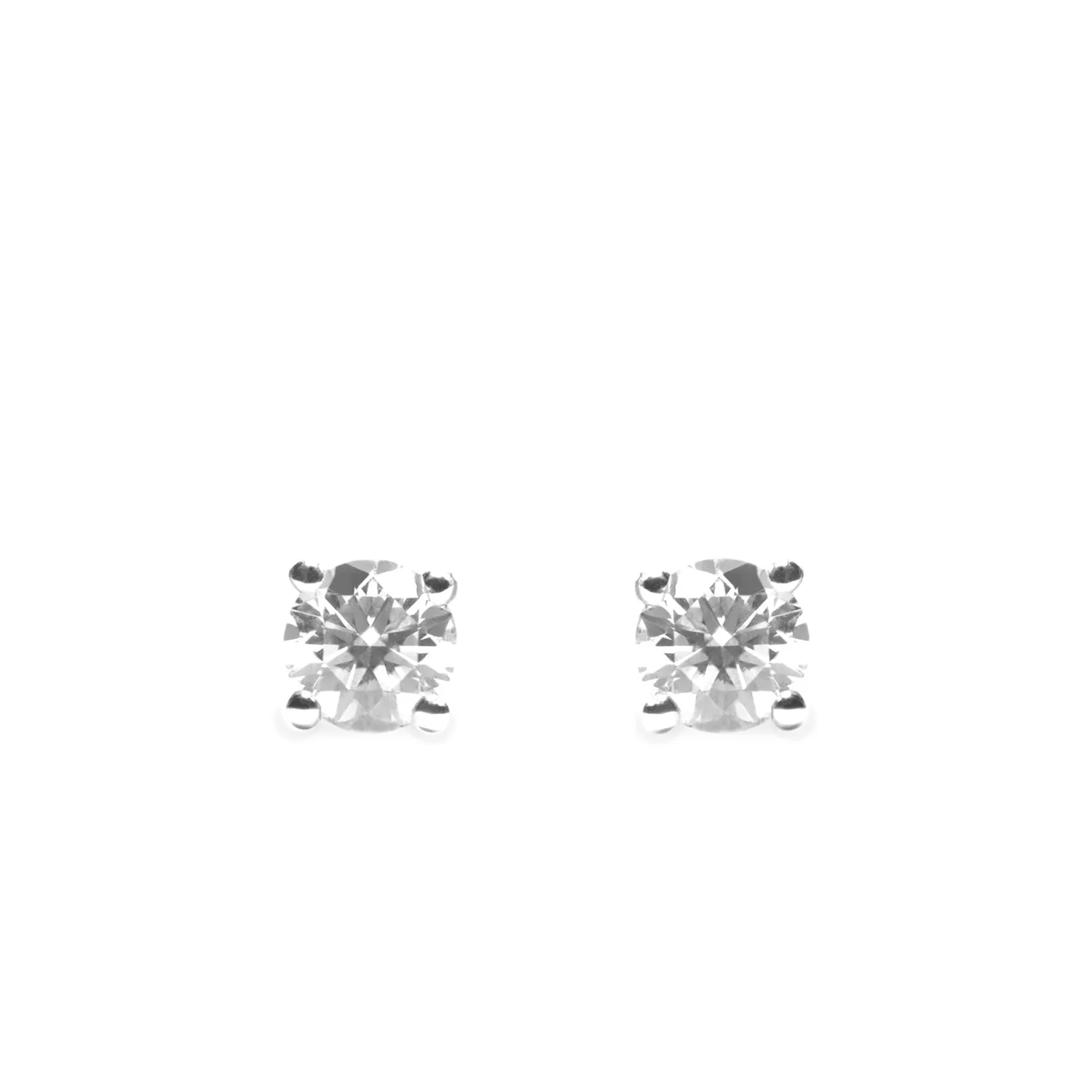 Martina Gold Earring 3mm White Diamond