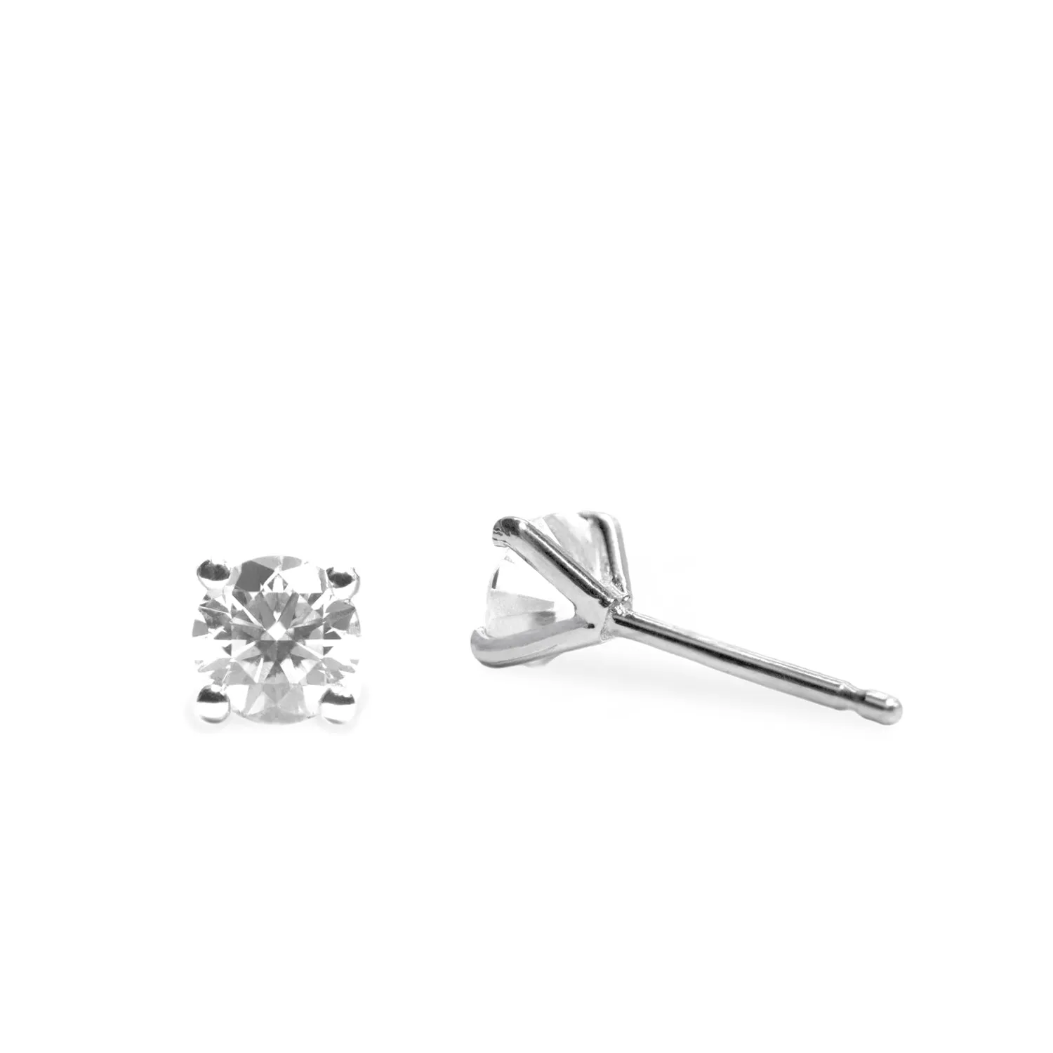 Martina Gold Earring 3mm White Diamond