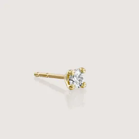 Martina Gold Earring 3mm White Diamond