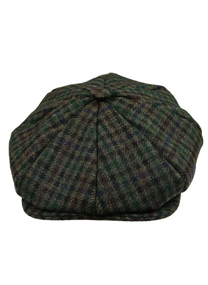 Men's Abraham Moon Tweed Dogtooth Check Newsboy Cap