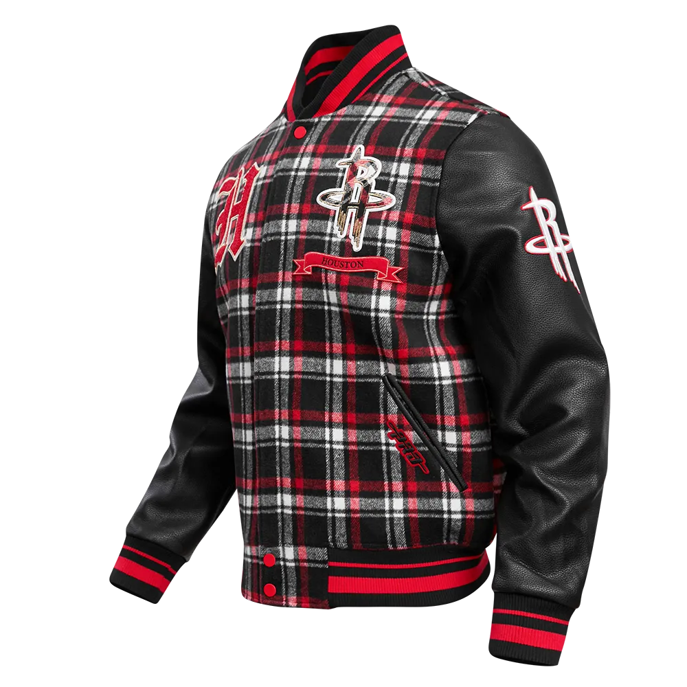 Men's Houston Rockets Pro Standard Plaid Varsity Jacket