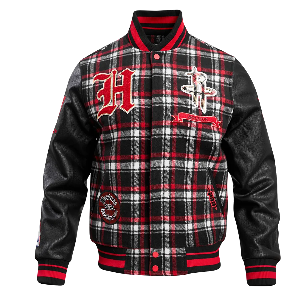 Men's Houston Rockets Pro Standard Plaid Varsity Jacket