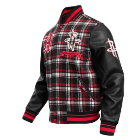 Men's Houston Rockets Pro Standard Plaid Varsity Jacket